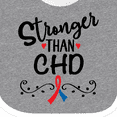 thumbnail image 4 of Inktastic Chd Awareness Month Ribbon Boys or Girls Baby Bib, 4 of 4