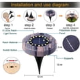 thumbnail image 4 of Accesorios de iluminación y ventiladores 4pcs IP65 Waterproof Resin Solar Lights Garden 16LED Warm White Landscape Lighting LED Recessed Spotlight Floor Light Outdoor For Yard Driveway Lawn Ormromra FLD-4672, 4 of 4