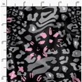 thumbnail image 2 of Soimoi Black Modal Satin Fabric Leopard Animal Skin Printed Fabric 1 Yard 42 Inch Wide, 2 of 6