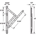 thumbnail image 2 of Prime-Line Produits H 3628 Charnière de Fenêtre à Battant Standard, 12 Pouces, Inoxydable, (Pack de 2), 2 of 2