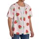 thumbnail image 2 of Fotbe Strawberry Camisa Estampada de Manga Corta para Hombre, Casual de Verano, Estilo Playero, Sin Arrugas-4X-Large, 2 of 5