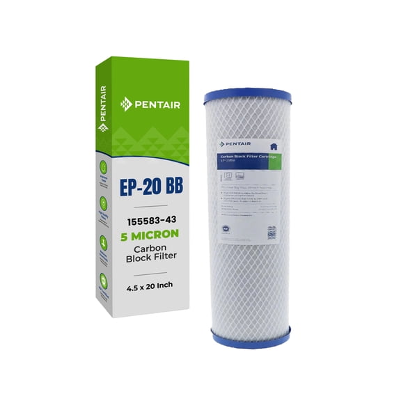 Pentair EP-20BB Carbon Block Water Filter – 5 Micron 4.5 x 20 Inch Cartridge