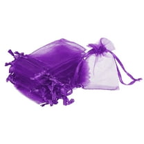 100pcs Organza Bags 2x3 Inch Drawstring Favor Pouches Mesh Bag Deep Purple