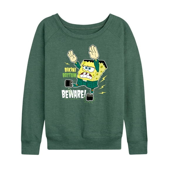 SpongeBob SquarePants - Bikini Bottom Beware - Women's Lightweight French Terry Long Sleeve Shirt