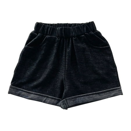 Toddler Girls Denim Shorts Solid Pull-On Short Jeans