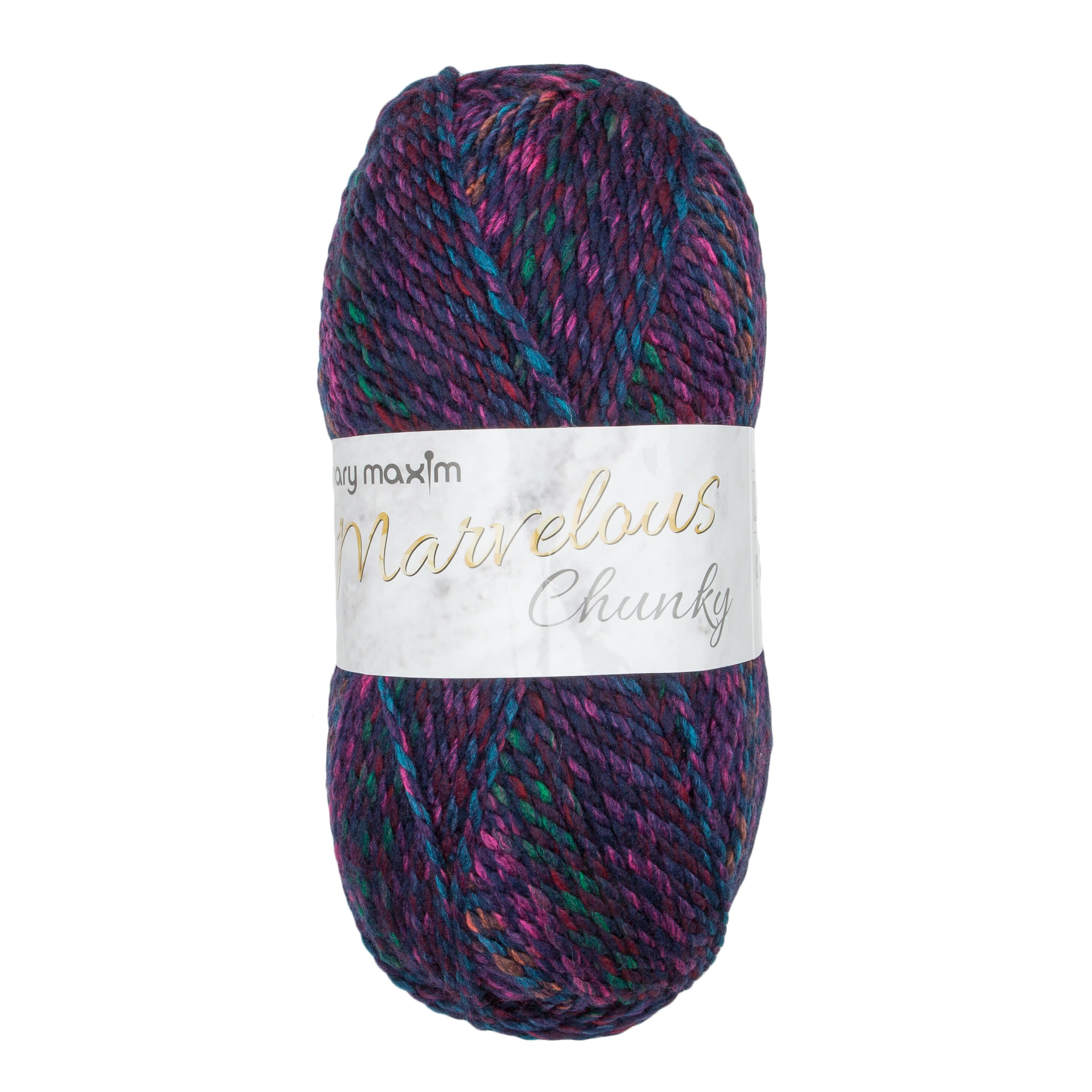 Mary Maxim Marvelous Chunky Yarn “Jazzy Blues” 5 Bulky Weight Yarn