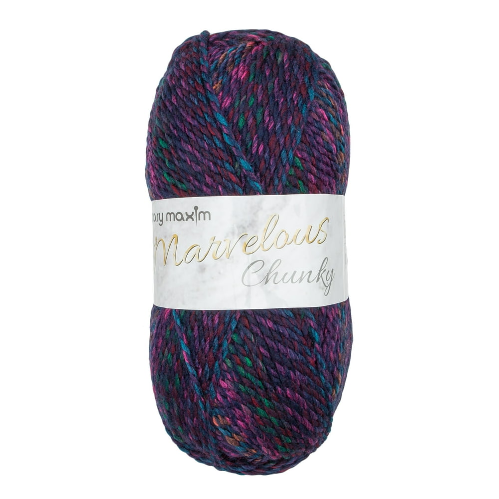 Mary Maxim Marvelous Chunky Yarn “Jazzy Blues” 5 Bulky Weight Yarn