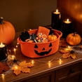 thumbnail image 4 of Halloween Candy Basket Cotton Rope Handheld 9.1x7.1x2.4in with Ghost Decor for Kids Trick or Treat Party by OVFUIZ, 4 of 6