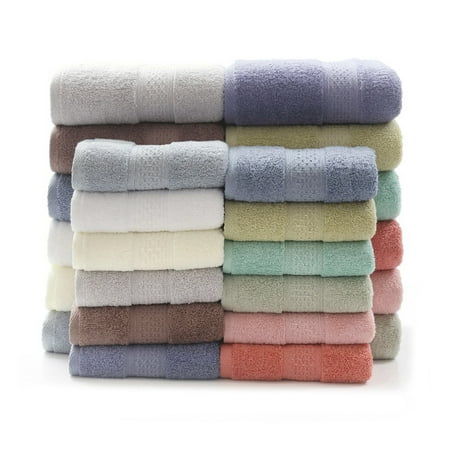 Thick Bath Towel Set Bathroom Cotton Soft Absorbent Towels ...