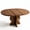 Walnut, variant on Garvee 47" to 63" Extendable Round to Oval Dining Table for 4-8 People, Farmhouse Wood Kitchen Table with Sturdy Metal Frame and Wider Legs, Space-Saving Table for Apartment-Gray