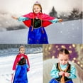 thumbnail image 4 of Jurebecia Princess Dress Snow Queen Costume for Girls Birthday Party Halloween Christmas Cosplay Outfit Toddler Kids 120 cm 5-6 Years, 4 of 14