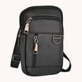 thumbnail image 5 of Cangurera Bolso cruzados de cuero de vaca Paquete de cintura masculino con múltiples bolsillos Suave para deportes al aire libre, 5 of 5