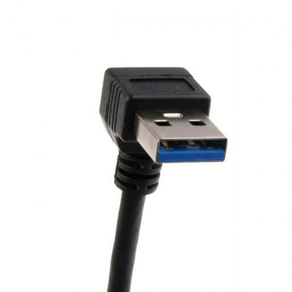 FVH Down Angled USB 3.0 Type-A Male to USB 3.0 Type-A Female Extension Cable 20cm 5Gbps 90 Degree