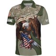 thumbnail image 2 of Veteran Polo Shirt for Men Custom US Army Polo Shirts Military Veterans Pride American Flag Gifts Memorial Day Army Shirts (4XL), 2 of 8