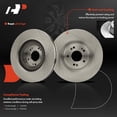 thumbnail image 6 of A-Premium Front Vented and Rear Solid Disc Brake Rotors + Ceramic Pads Kit Compatible with Select Hyundai Models - Genesis 2012 2013 2014, 12-PC Set, 6 of 9