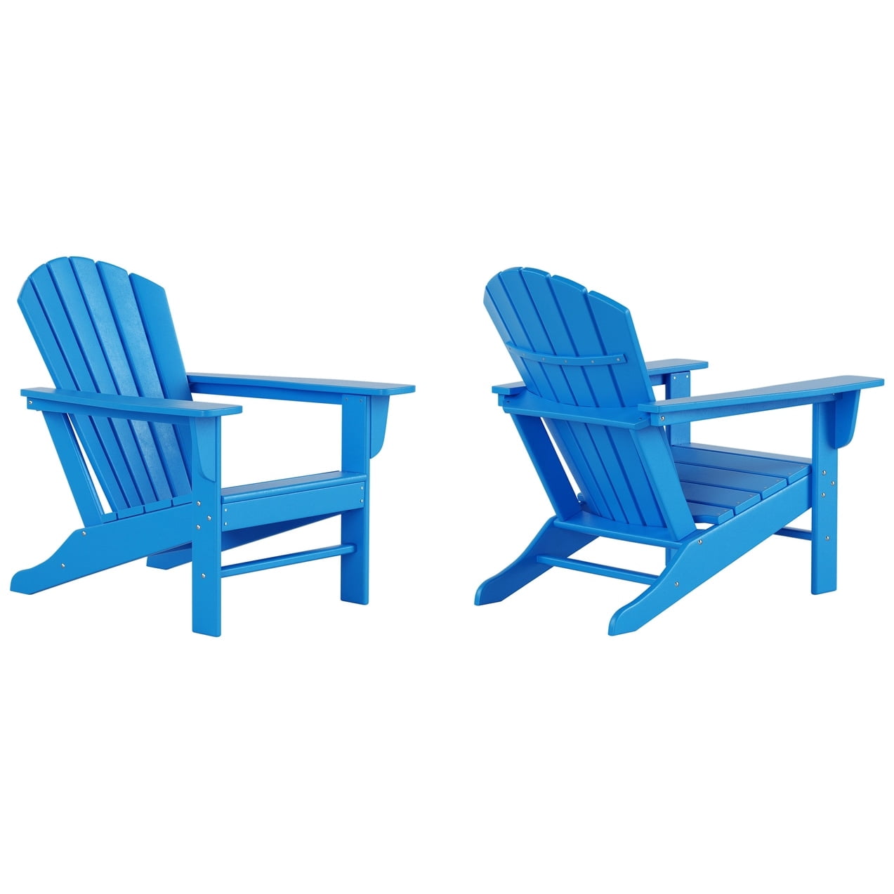 Polytrends  Altura  Outdoor Eco-Friendly All Weather Poly Patio Adirondack Chair (Set of 2) Pacific Blue