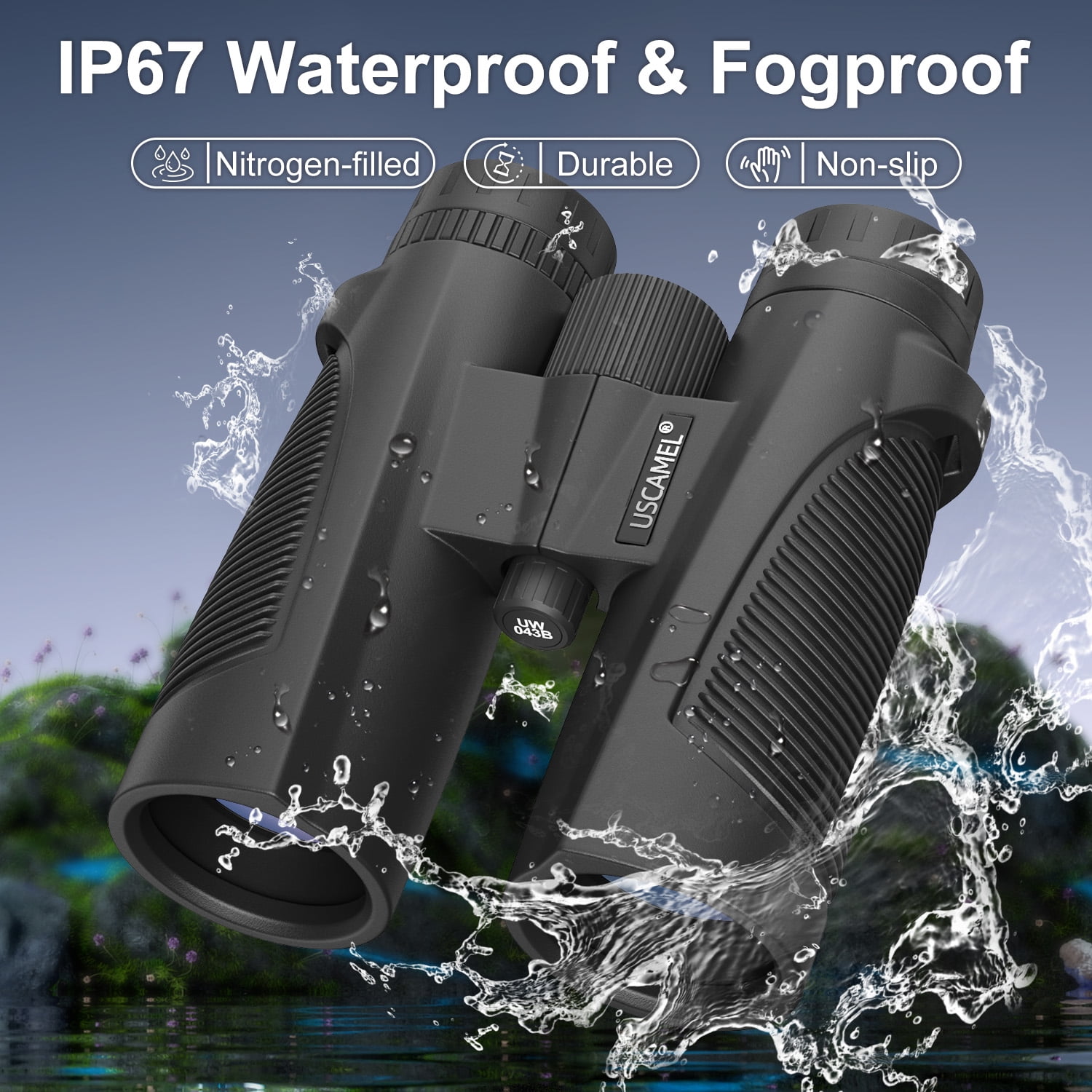 Binoculars for Adults Kids, 10x42 Binoculars for Bird Watching Sports Climbing, FMC BAK4 Waterproof Fog-Proof Binoculars Sharp View Low Night Light Vision