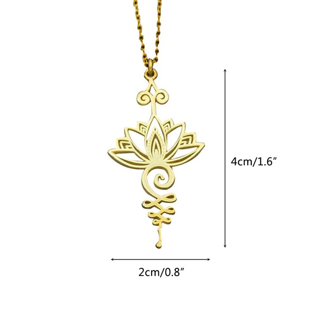 Collar con colgante de flor de loto, collar de yoga, joyería para mujeres y niñas, regalo para yoga o oración