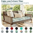thumbnail image 6 of HONEY HOME Outdoor Bench Cushion, 63x20x4 Inch, Tufted Waterproof Swing Cushions with Ties for Patio Bench Window, 6 of 7