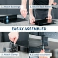 thumbnail image 2 of VIVO Steel Clamp-on Rotating Pegboard with Laptop Holder, Magnetic Organizer, 2 of 8