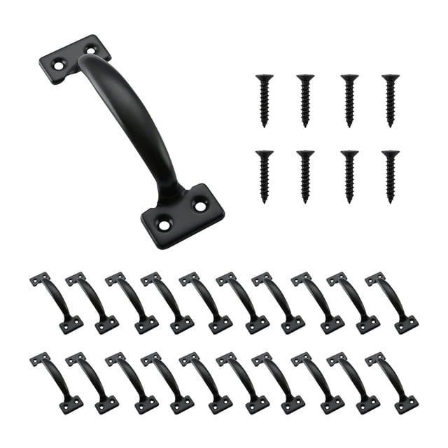Manijas de tiro para portón HOME MASTER HARDWARE, 20 piezas, 16,5 cm, negras