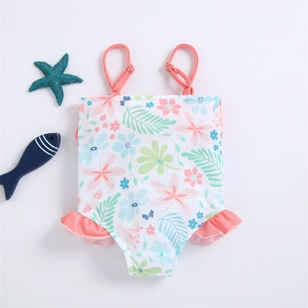 

Gubotare Toddler Baby Kids Girls Strap Floral 1 Piece Sleeveless Swimsuit Bathing Suit Beachwear Swimwear Bathing Suit Kids 5t Orange 18 Months