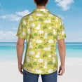 thumbnail image 6 of Balery Easter Bunny Print Men's Hawaiian Shirts Short Sleeve Beach Shirt Relaxed Fit Vacation Button Down Shirts-X-Large, 6 of 9