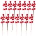 thumbnail image 1 of 20Pcs Artificial Berry Stems Picks Fake Berry Branch Christmas Decor Wreath DIY Accessory, 1 of 8
