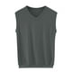 thumbnail image 2 of pstuiky Camiseta sin mangas para hombre, Suéter camisola sin mangas de color liso con cuello en V para hombre Chaleco de hombre m, 2 of 4