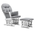 thumbnail image 3 of Bentley Glider and Ottoman, White with Light Gray Cushions, 3 of 3