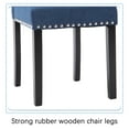 thumbnail image 2 of Fabric Upholstered Dining Chair with Silver Nailhead Trim in Blue, Set of 2, 2 of 11