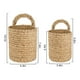 thumbnail image 4 of Cesta de paja tejida natural con asa, maceta, bolsa de playa, cesta de comestibles Color sólido grande, 4 of 8