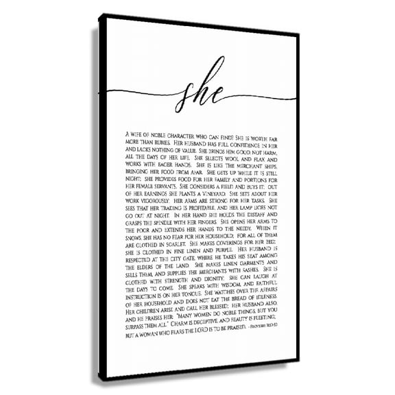 Proverbs 31 10-30 A Wife of Noble Character Bible Verse Wall Art, Printable Wall Art, Mother's Day Gift , Large Scripture Poster Decoration