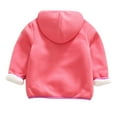 thumbnail image 5 of Toddler Baby Boy Girls Fleece Lined Jackets Kids Fuzzy Sherpa Warm Winter Coat Outerwear Lightweight Long Sleeve Hooded Zip Up Jacket Coats with Pockets, 5 of 7