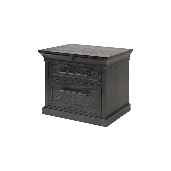 Traditional Wood Lateral File Office Storage Drawer Fully Assembled Black