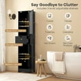 thumbnail image 5 of Giantex Tall Bathroom Storage Cabinet, Narrow Slim Linen Tower, Freestanding Floor Cabinet, Black, 5 of 8