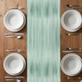 thumbnail image 4 of Table Runner 90 Inches Long for Kitchen Dining, Green Dresser Scarf Farmhouse, Dining Table Decorations for Wedding/Parties, Modern Abstract Art Ombre Striped 13 x 90 In, 4 of 8