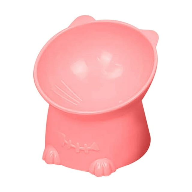 Comederos elevados para gatos de interior, extra anchos e inclinados 15°. Ideal para gatitos, gatos y perros pequeños. Alimento apto para bigotes, antivómitos y protector de la columna vertebral. Ros