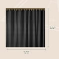 thumbnail image 3 of Cortina de baño Acento Diamonds 183x183 cm con ojales dorados, dobladillo magnetico y tacto suave, Negro, 3 of 8