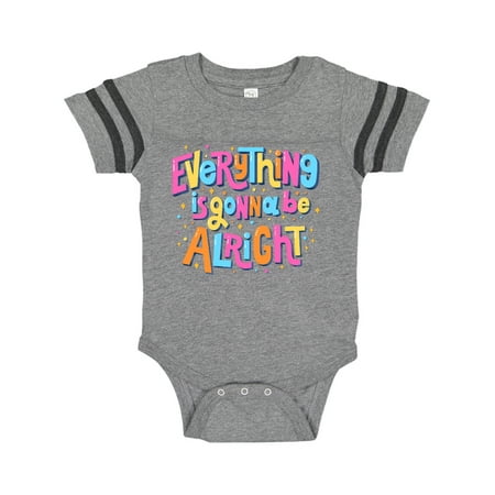 

Inktastic Everything is Gonna be Alright Inspirational Quote Gift Baby Boy or Baby Girl Bodysuit