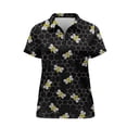 thumbnail image 6 of Whosucclay Bees Honeycomb Print Tennis Shirts for Golf Sport, Breathable Polyester Golf Shirt Moisture Wicking Half Zip Polo Shirts Size X-Large, 6 of 10