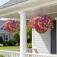 thumbnail image 4 of Scidweet Artificial Hanging Flowers, 12 Pcs Fake Flowers Faux Plants with Coconut Lining Basket for Outdoor Indoor Spring Summer Decoration for Home Garden, Multicolor, 4 of 7