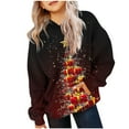 thumbnail image 2 of ITSAME Boys Girls Christmas Hoodie, Long Sleeve with Pocket Casual Fashion Fall Winter Pullover Hooded Sweatshirt Red 3T, 2 of 6