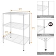 thumbnail image 4 of (3 pack) Hyper Tough 3-Tier Wire Shelving Rack, Chrome, 750 lbs Capacity, 4 of 12