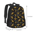 thumbnail image 2 of Balery Hohey Bee Golden Embroidery Backpack for Men and Women - Durable 600D Oxford Cloth -Large Capacity, Water-Resistant School, Travel, and Hiking Bag, 2 of 9
