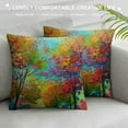 thumbnail image 3 of Fenyluxe Throw Pillow Covers Home Decor Pillow Cases Decorative for Bed Sofa Cushion Couch Outdoor Colorful Tree Pillowcases 24x24in, 3 of 5