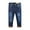 Blue-2233, variant on KIDSCOOL SPACE Baby Girls Jeans, Lace Patchwork Cuffed Bottom Ripped Denim Pants,Blue,3-4 Years