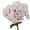 A, variant on Artificial Hydrangea Bouquet with Vase Gradient Color Faux Hydrangea Flower Arrangement for Living Room Dining Table Centerpiece Home Bedroom Ofice Farmhouse Soft Decoration, Light Pink