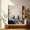 thumbnail image 6 of Couple Cycling Silhouette Canvas Wall Art Print, Living Room Bedroom Hallway Hotel Decor, 6 of 8