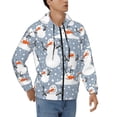 thumbnail image 4 of Zip Up Hoodies for Men - Happy Snowmen Snowfall Long Sleeve Comfrt Men'S Fashion Hoodies & Sweatshirts, Jackets for Men Hoodies Pullover Clothing Clothes with Pouch, 4 of 5